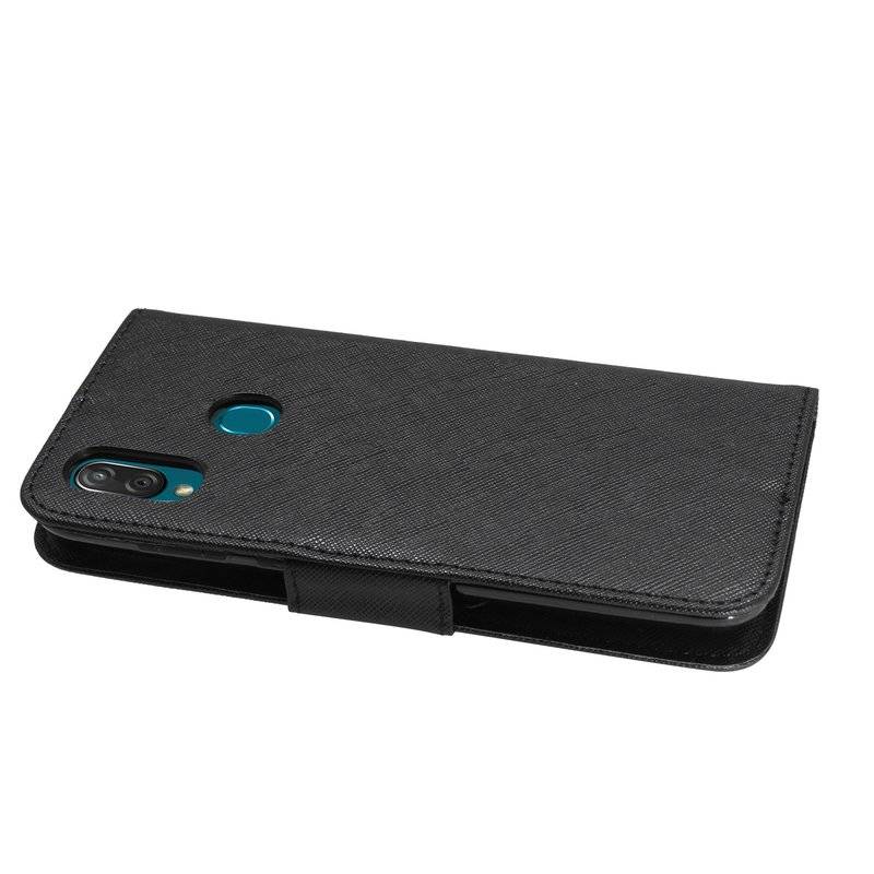Buch Tasche "Fancy" für ZTE BLADE V10 Handy Hülle Etui Brieftasche Schutzhülle mit Standfunktion Schwarz