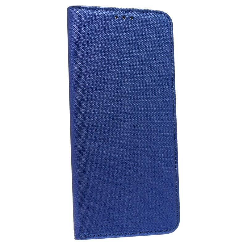 Buch Tasche "Smart" für LG Q60 Handy Hülle Etui Brieftasche Schutzhülle mit Standfunktion, Kartenfach Blau