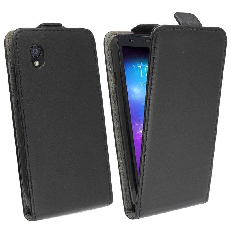 cofi1453® Flip Case kompatibel mit ZTE BLADE L8 Handy Tasche vertikal aufklappbar Schutzhülle Klapp Hülle Schwarz