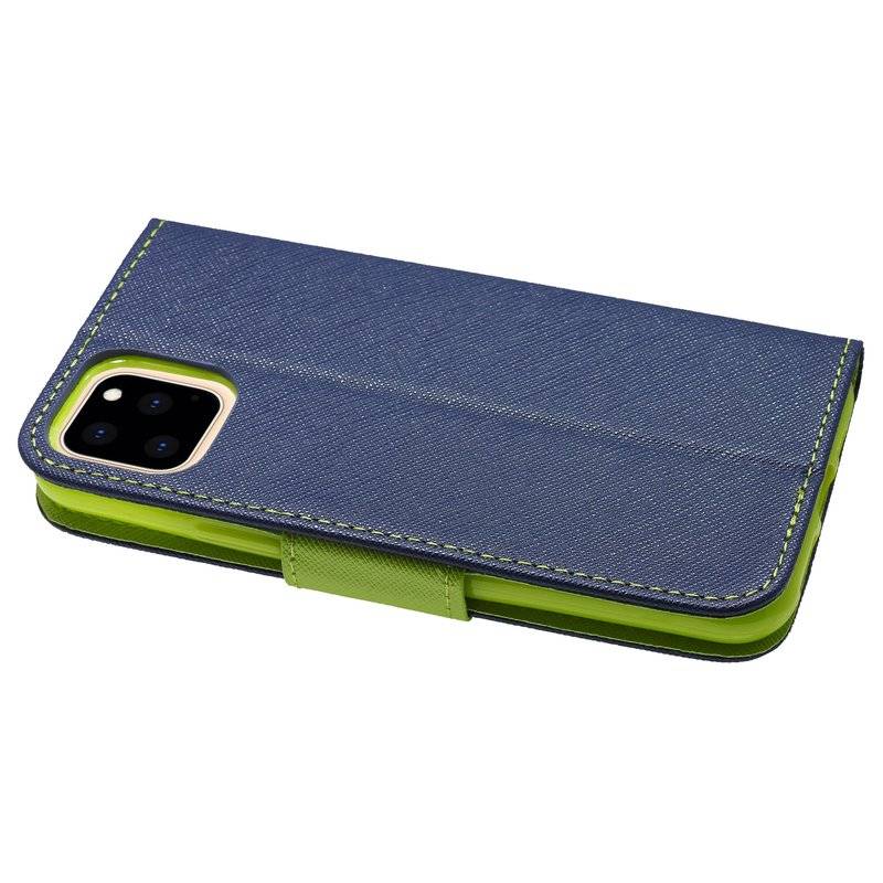 Buch Tasche Fancy für iPhone 11 Pro Max Handy Hülle Etui Brieftasche Schutzhülle mit Standfunktion Blau Grün