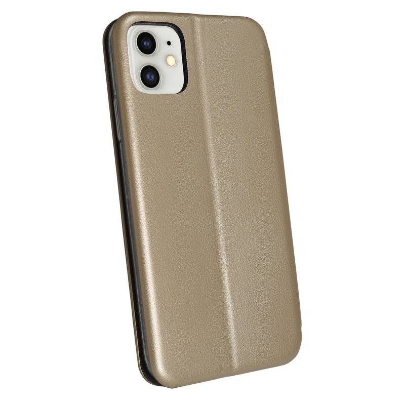 Buch Tasche "Elegance" für iPhone 11 Handy Hülle Etui Brieftasche Schutzhülle mit Standfunktion, Kartenfach Gold