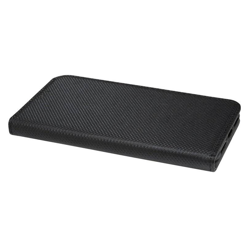 Buch Tasche "Smart" kompatibel mit XIAOMI REDMI NOTE 7 Handy Hülle Brieftasche Schutzhülle mit Standfunktion in Schwarz