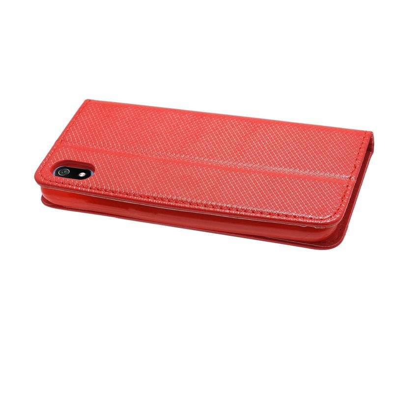 Buch Tasche "Smart" für XIAOMI REDMI 7A Handy Hülle Etui Brieftasche Schutzhülle mit Standfunktion Rot