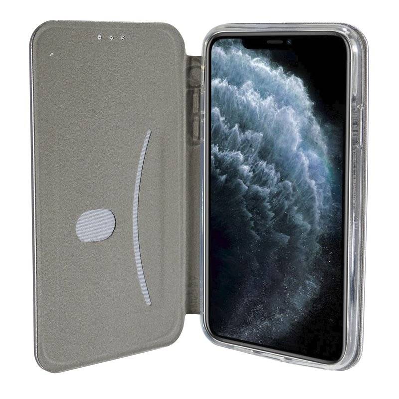 Buch Tasche "Elegance" für iPhone 11 Pro Handy Hülle Etui Brieftasche Schutzhülle mit Standfunktion Grau
