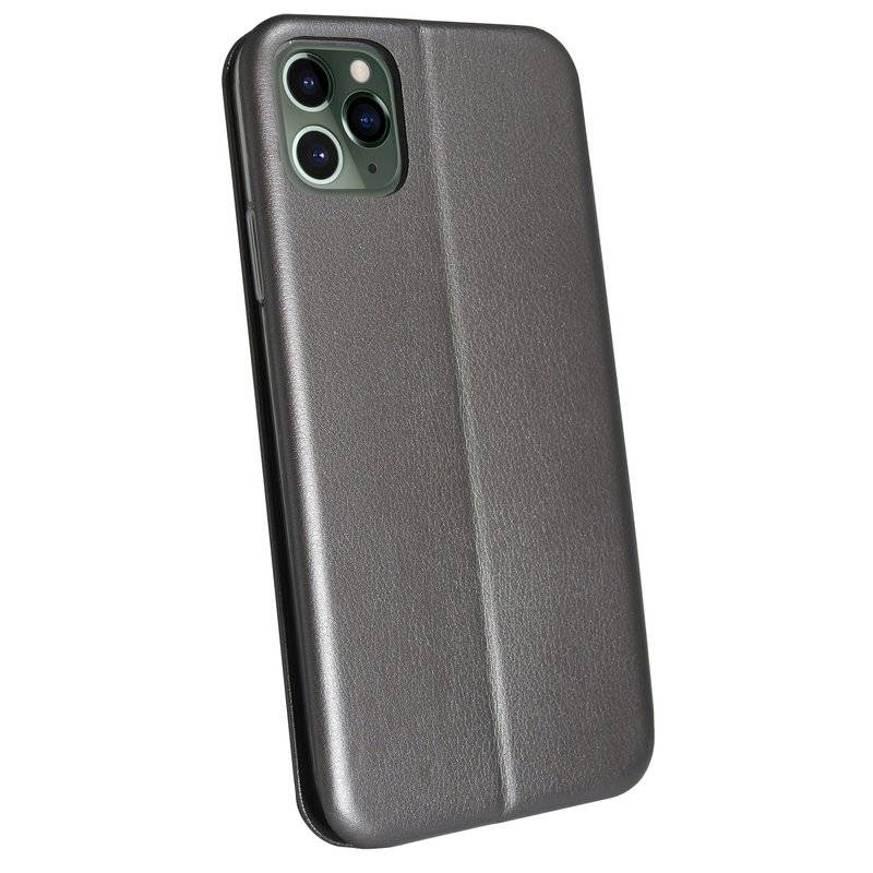 Buch Tasche "Elegance" für iPhone 11 Pro Handy Hülle Etui Brieftasche Schutzhülle mit Standfunktion Grau