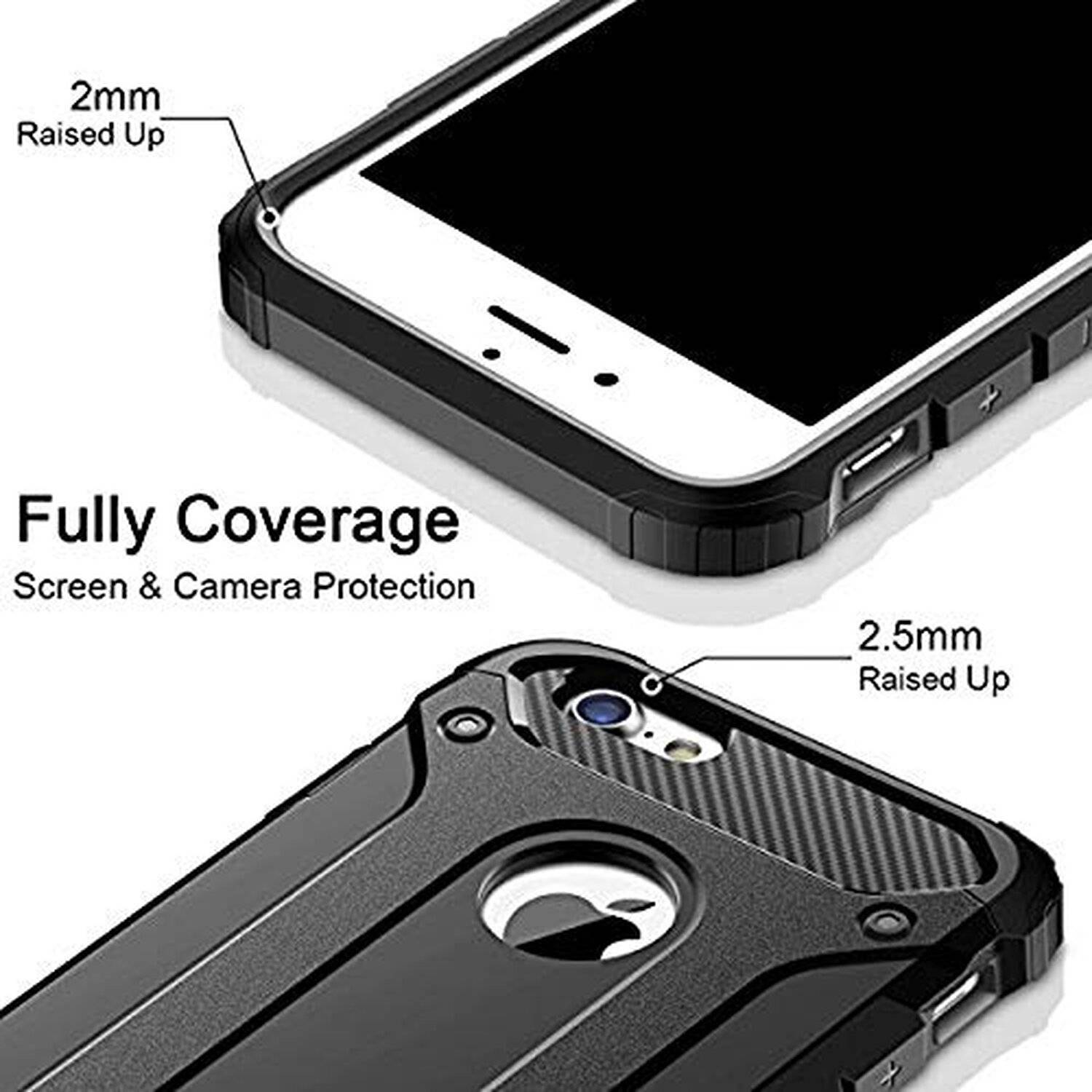 Samsung Galaxy M10 M105FD Schutzhülle HYBRID + 9H SchutzFOLIE Schutz Case Outdoor Hülle Schutzglas Schwarz
