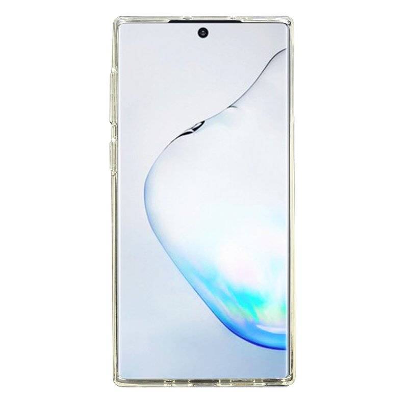 S-Line Hülle Bumper für Samsung Galaxy Note 10 Plus (N975F) Silikonhülle Stoßfest Handyhülle TPU Case Transparent