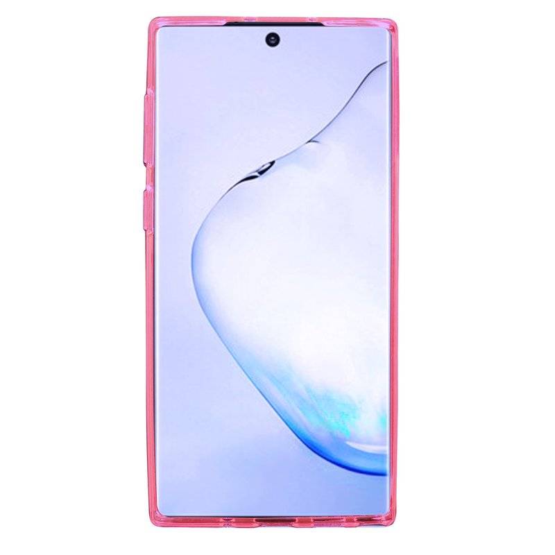 S-Line Hülle Bumper für Samsung Galaxy Note 10 Plus (N975F) Silikonhülle Stoßfest Handyhülle TPU Case Pink