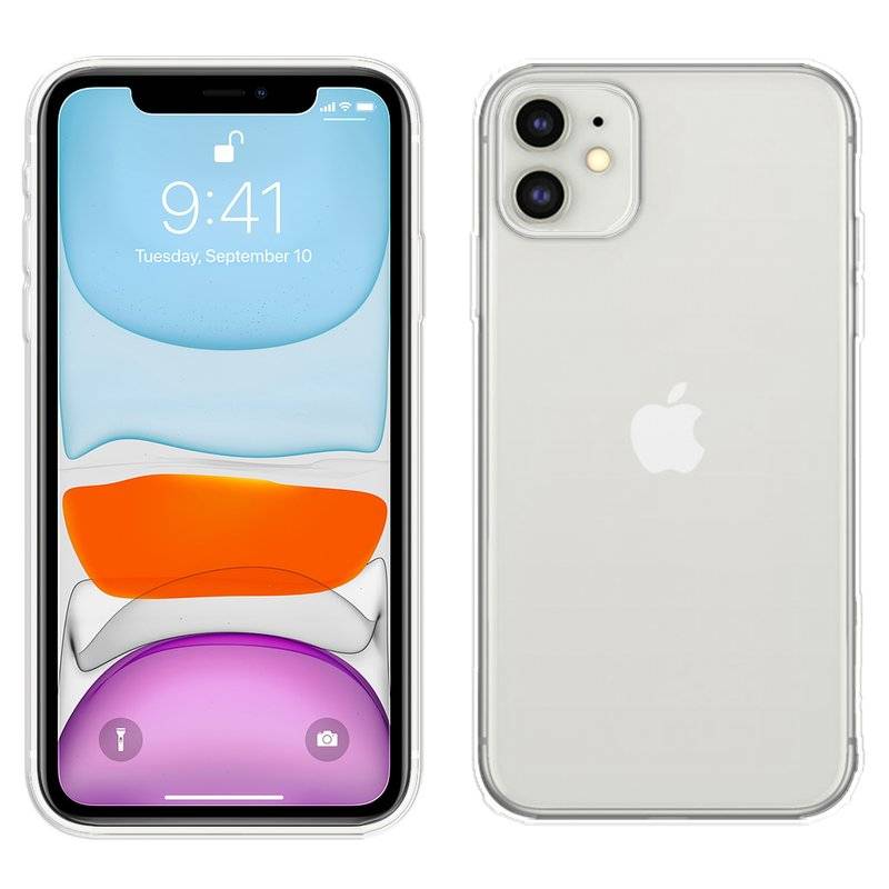 Silikon Hülle Tasche Case Zubehör für iPhone 11 Gummi Bumper Schale Schutzhülle Zubehör in Transparent