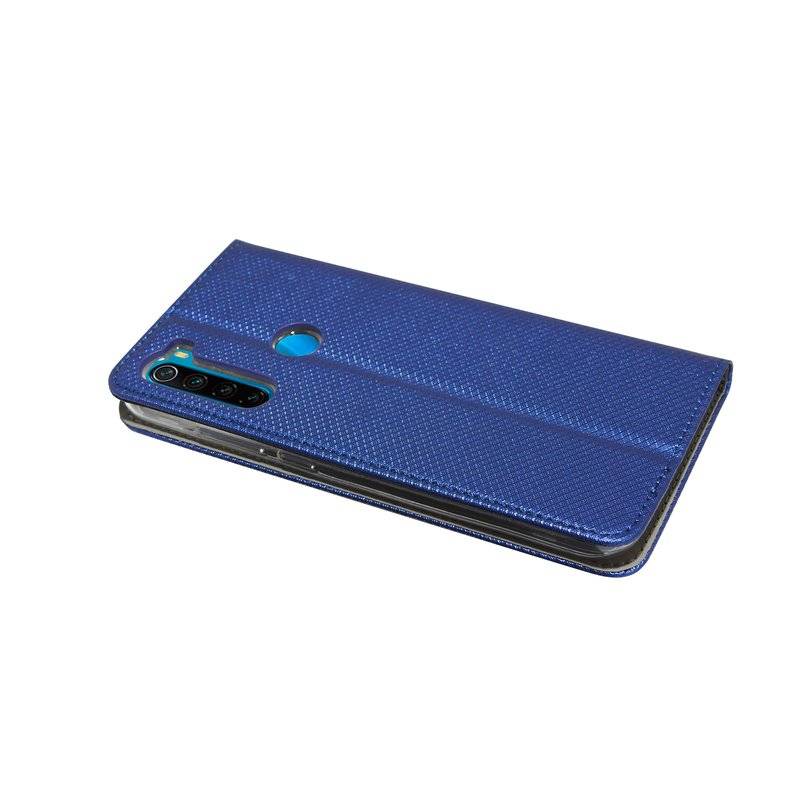 Buch Tasche "Smart" für XIAOMI REDMI NOTE 8 Handy Hülle Etui Brieftasche Schutzhülle mit Standfunktion Blau