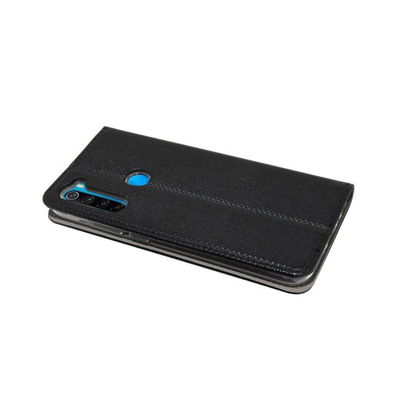 Buch Tasche "Smart" für XIAOMI REDMI NOTE 8 Handy Hülle Etui Brieftasche Schutzhülle mit Standfunktion Schwarz