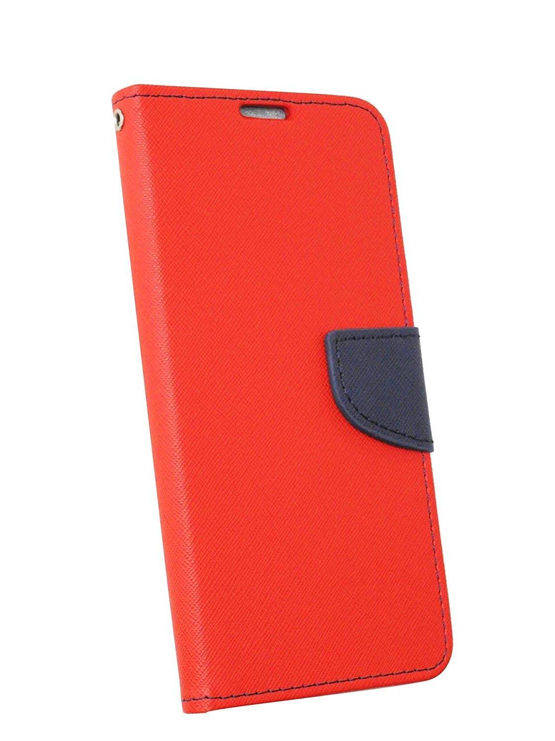 Buch Tasche "Fancy" für SAMSUNG GALAXY A20e (A202F) Handy Hülle Etui Brieftasche Schutzhülle Standfunktion Rot Blau