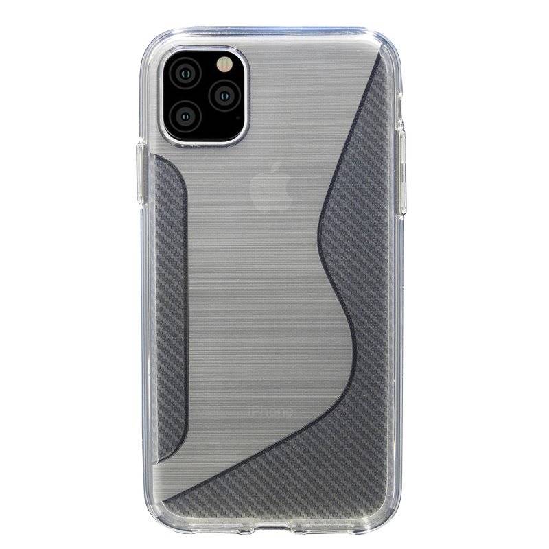 S-Line Hülle Bumper für iPhone 11 Pro Silikonhülle Stoßfest Handyhülle TPU Case Cover in Transparent