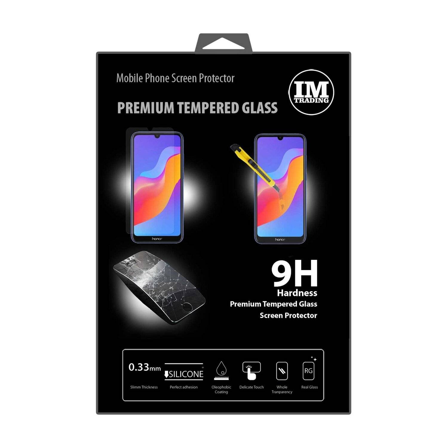 cofi1453® Schutzglas 9H kompatibel mit HONOR PLAY 8A Displayschutzfolie Schutzfolie Passgenau Glas
