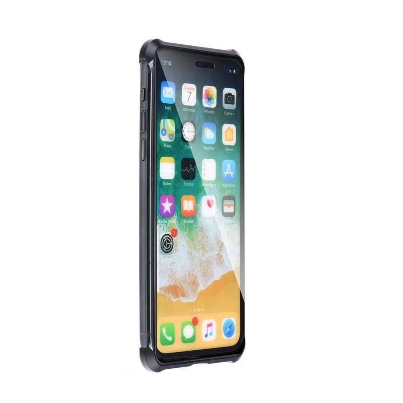 360° Magnet Slim Rahmenlose Metall Case Hülle Schutz Tasche für iPhone 7 Plus Handyhülle Handyschale Schwarz