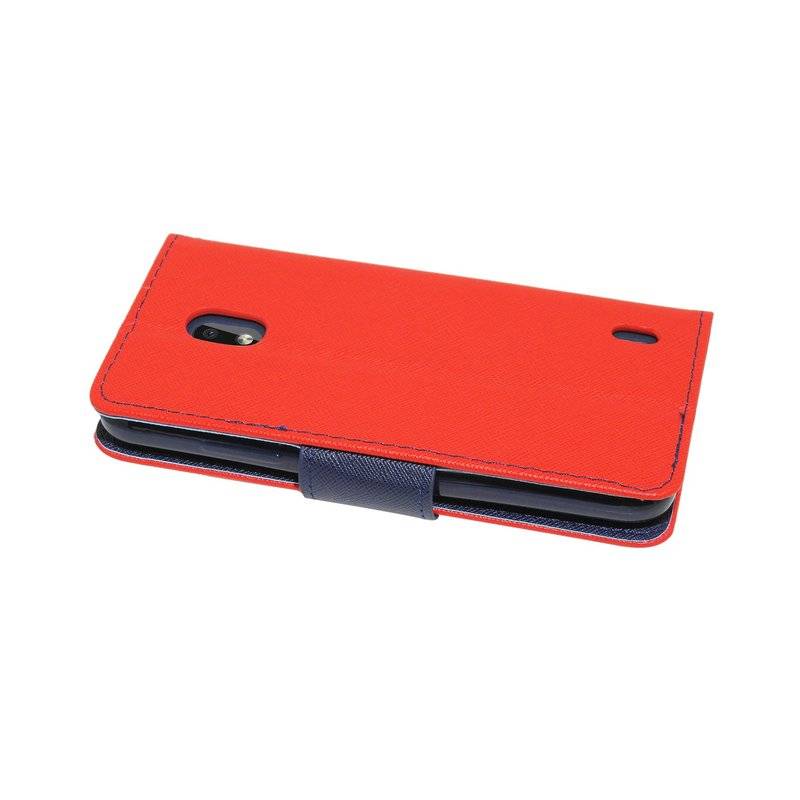 Buch Tasche "Fancy" für NOKIA 2.2 Handy Hülle Etui Brieftasche Schutzhülle mit Standfunktion, Kartenfach Rot Blau