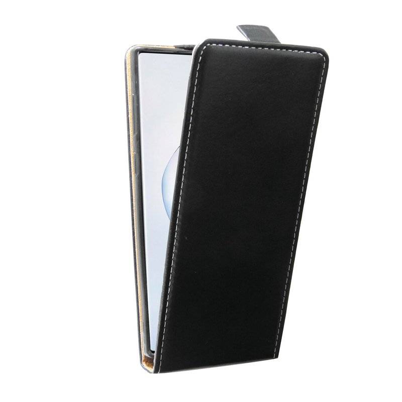 Flip Case für SAMSUNG GALAXY NOTE 10 (N970F) Handy Tasche vertikal aufklappbar Schutzhülle Klapp Hülle Schwarz