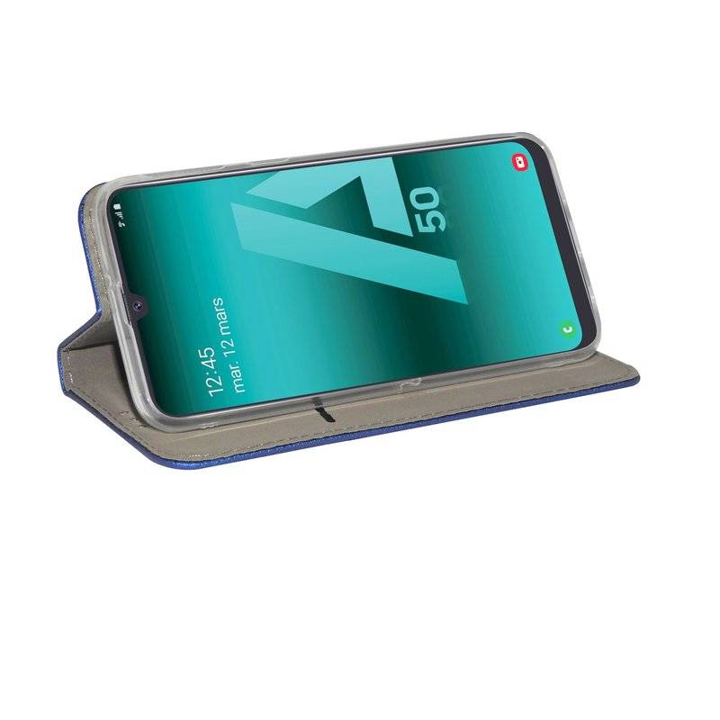 Buch Tasche "Smart" für SAMSUNG GALAXY A30s (A307F) Handy Hülle Etui Brieftasche Schutzhülle mit Standfunktion Blau