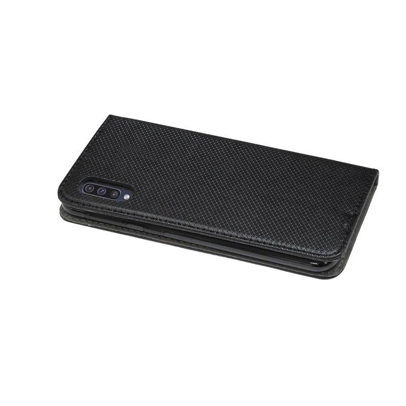 Buch Tasche "Smart" für SAMSUNG GALAXY A30s (A307F) Handy Hülle Etui Brieftasche Schutzhülle mit Standfunktion Schwarz