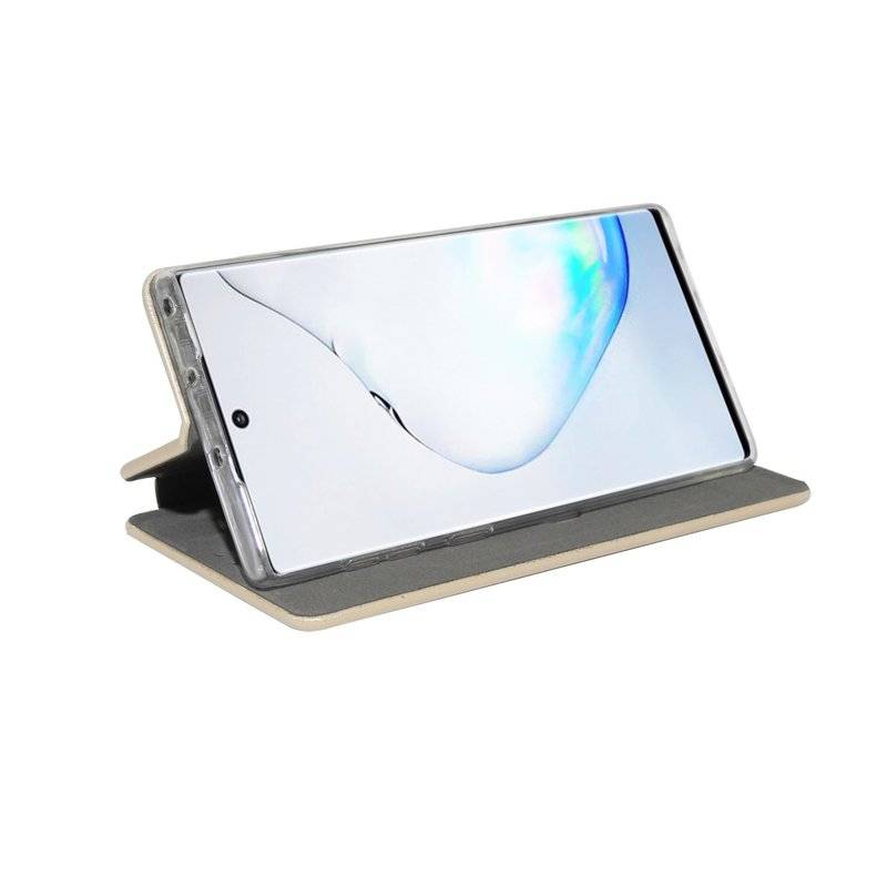 Buch Tasche "Elegance" für SAMSUNG GALAXY NOTE 10 PLUS (N975F) Handy Hülle Etui Brieftasche Schutzhülle Gold