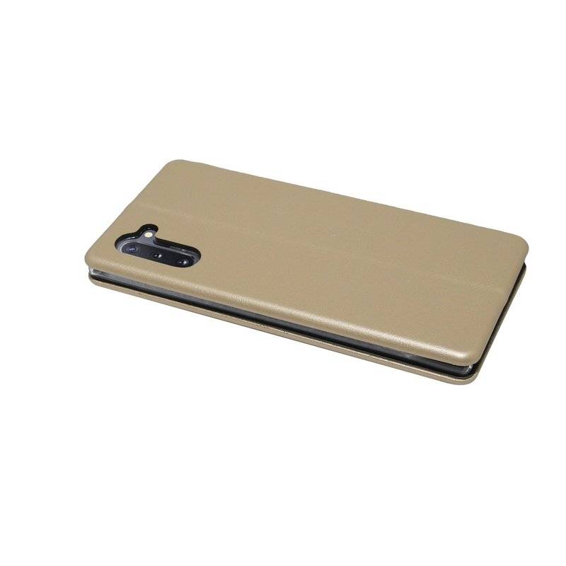 SAMSUNG GALAXY NOTE 10 (N970F) Buch Tasche "Elegance" Handy Hülle Brieftasche Schutzhülle Standfunktion Gold
