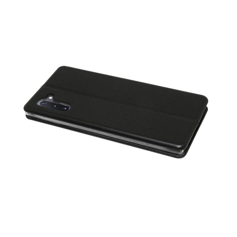 SAMSUNG GALAXY NOTE 10 (N970F) Buch Tasche "Elegance" Handy Hülle Brieftasche Schutzhülle Standfunktion Schwarz