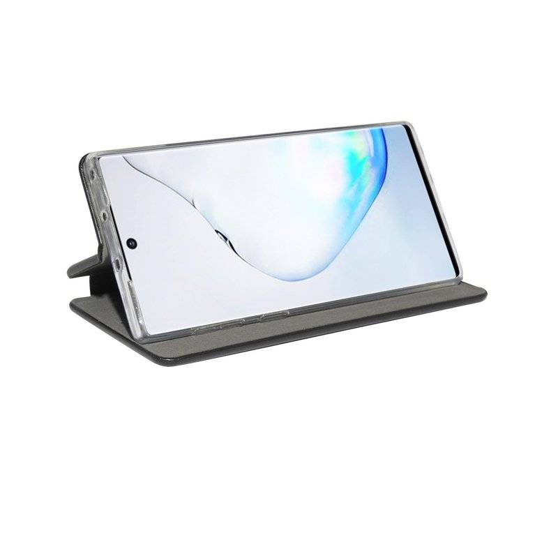 SAMSUNG GALAXY NOTE 10 (N970F) Buch Tasche "Elegance" Handy Hülle Brieftasche Schutzhülle Standfunktion Schwarz