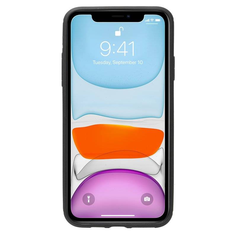 cofi1453® Silikon Hülle Carbon kompatibel mit iPhone 11 TPU Case Soft Handyhülle Cover Schutzhülle Schwarz