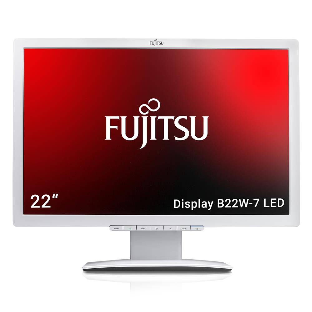 Fujitsu Display B22W-7 LED (Refurbished) 55,9cm (22") TFT-Monitor (WSXGA+ 1680x1050, Pivot, DP + DVI-D + VGA) Marmorgrau