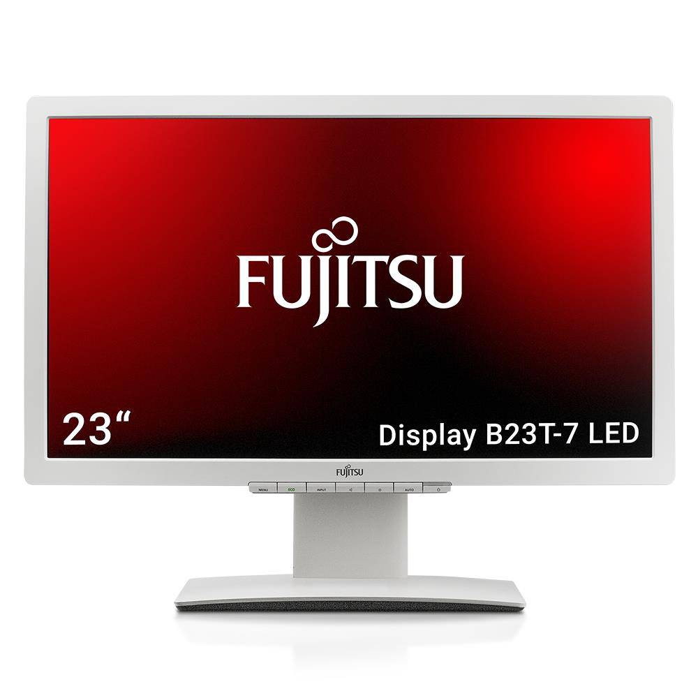 Fujitsu Display B23T-7 LED (Refurbished) 58,4cm (23") TFT-Monitor (IPS, FULL HD, ECO, A+, Pivot, DP + DVI-D + VGA) Grau
