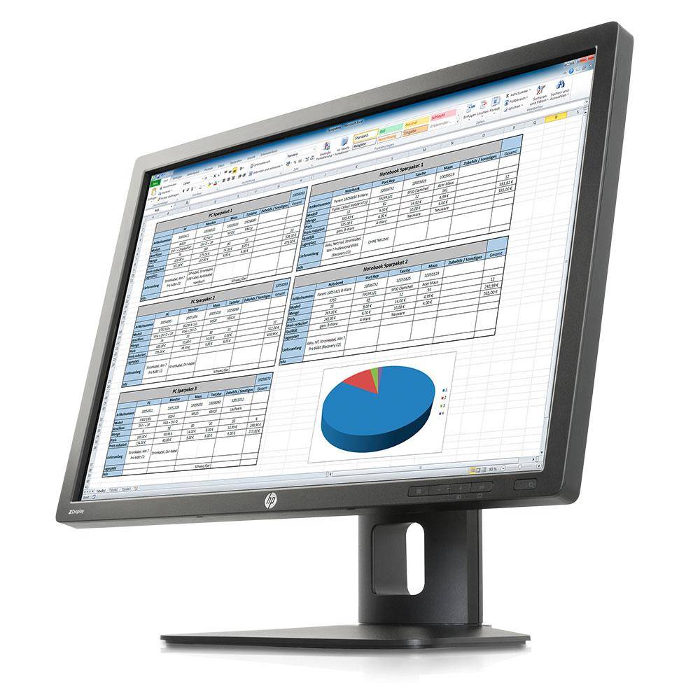HP Z24i (B-Ware) 61,0cm (24") TFT-Monitor (LED, WUXGA, IPS Gen. 2, Pivot, DisplayPort) Schwarz