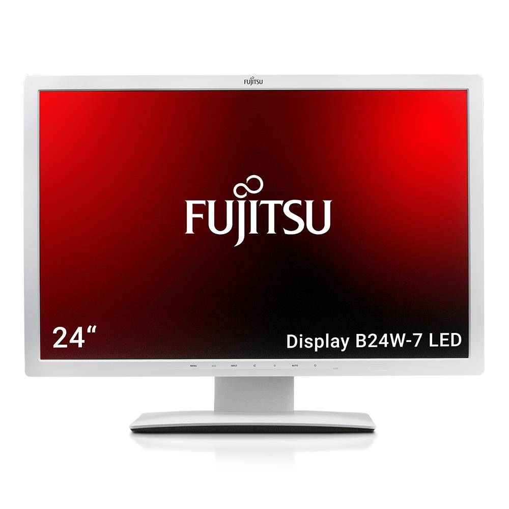 Fujitsu Display B24W-7 LED (Refurbished) 61,0cm (24") TFT-Monitor (WUXGA 1920x1200, IPS, Pivot, DP + DVI-D + USB) Grau