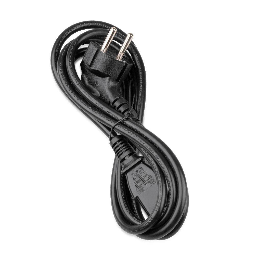 Noname Euro Stromkabel ca. 1,8 m, schwarz, Computerstromkabel