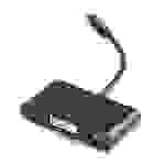 V7 USB-C Hub/Adapter P/N: V7UCDVI-HUB-BLK, 1x USB 3.0, 1x DVI-D, 1x USB-C (Ladefunktion)
