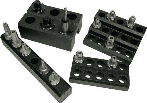 Werkzeugträger HSK63 aus Polypropylen kompakt 10er Breite 360 x Tiefe 180 x Hö
