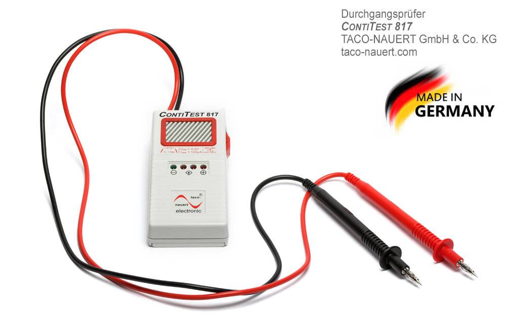 Durchgangsprüfer CONTITEST 817 mit Sonderfunktionen, ferneinschaltbar Digital DATASAFE