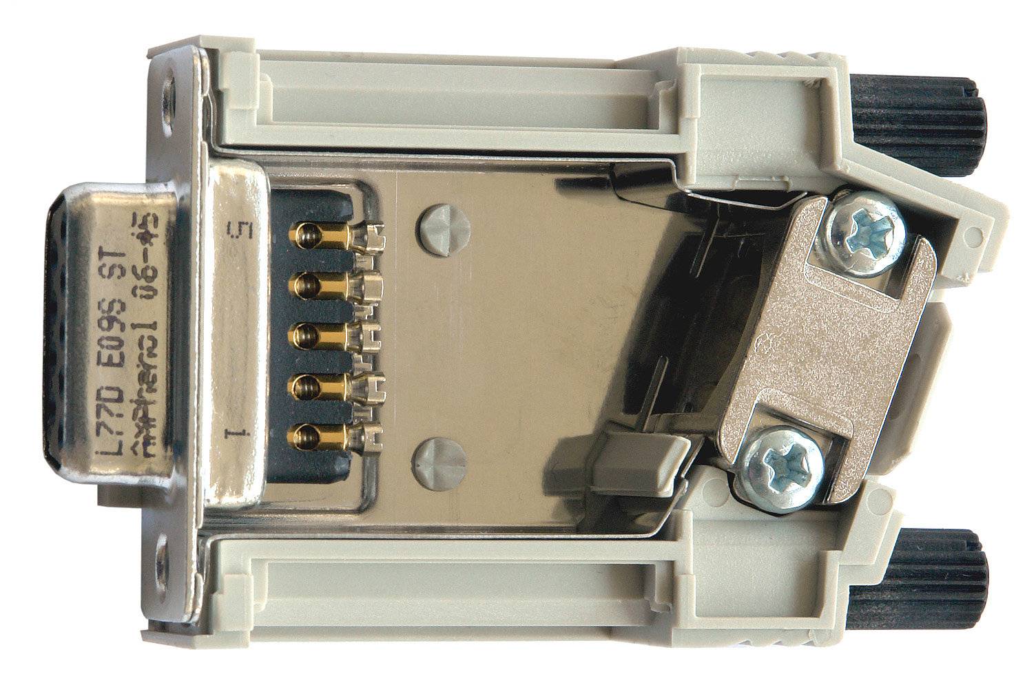 DB9-Steckverbinder mit Schraubanschlüssen und geschirmtem Gehäuse