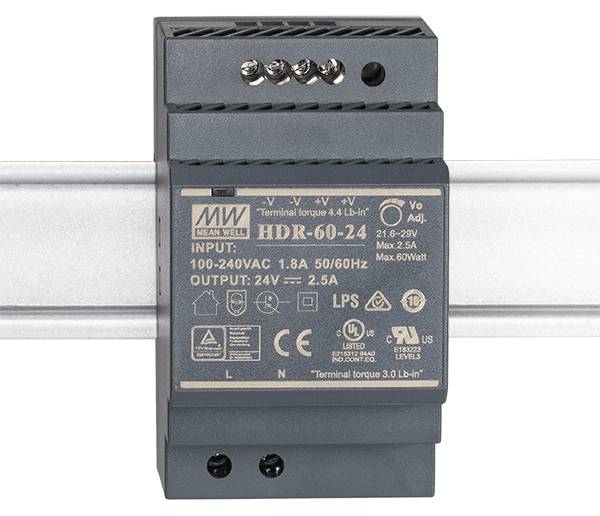 Netzteil 24V / 60W für Hutschienen-Montage