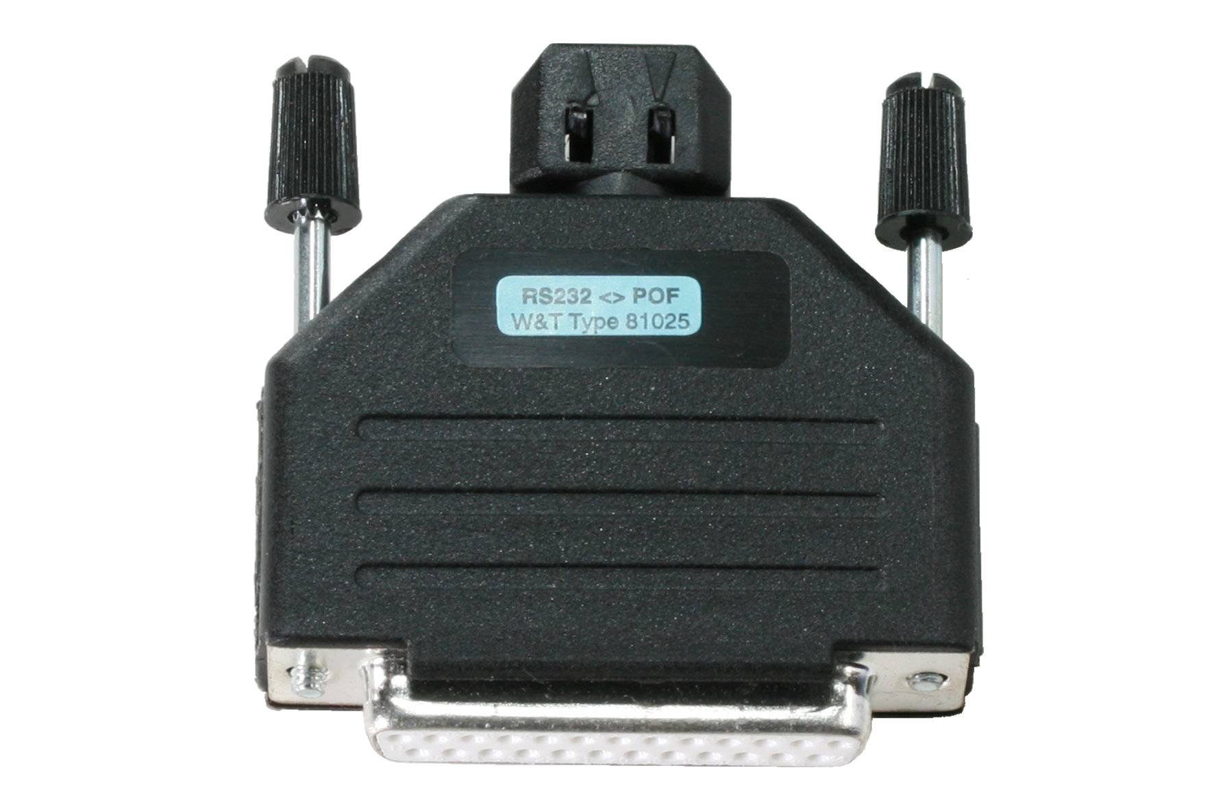 Interface Kunststoff-LWL <> RS232 mit 25‑poligem Stecker RS232, 25 pin, DTE