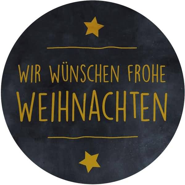 Promotion-Etiketten 'Wir wünschen Frohe Weihnachten' 38mm schwarz VE=200 Stück