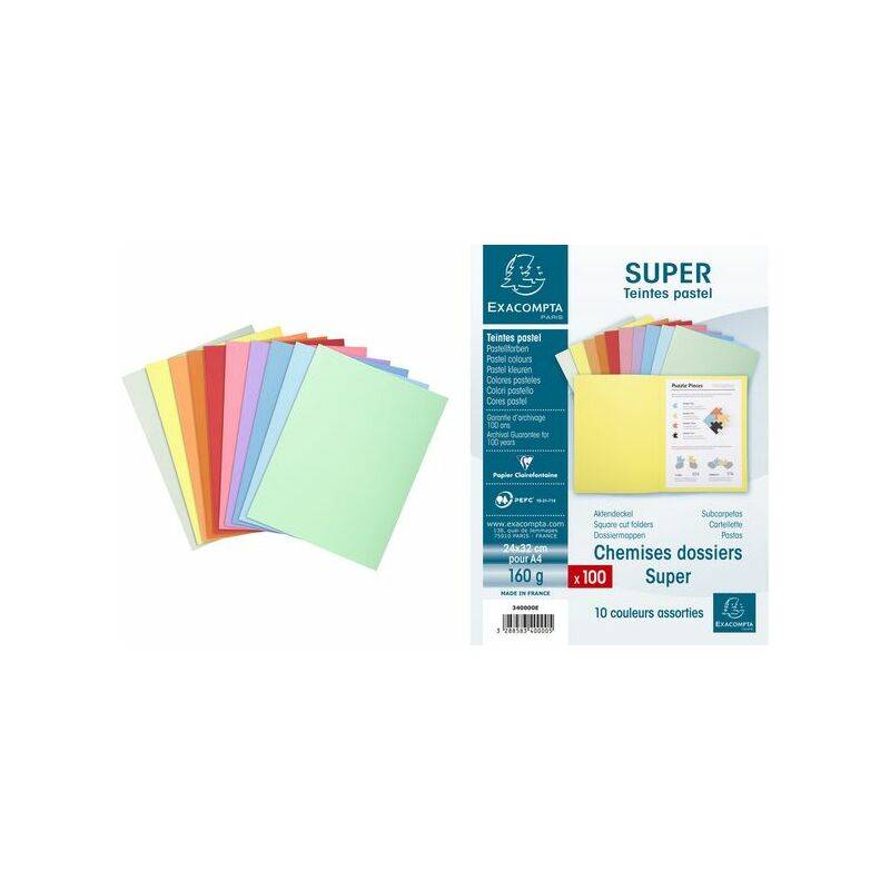 EXACOMPTA Aktendeckel SUPER 160, DIN A4, farbig sortiert