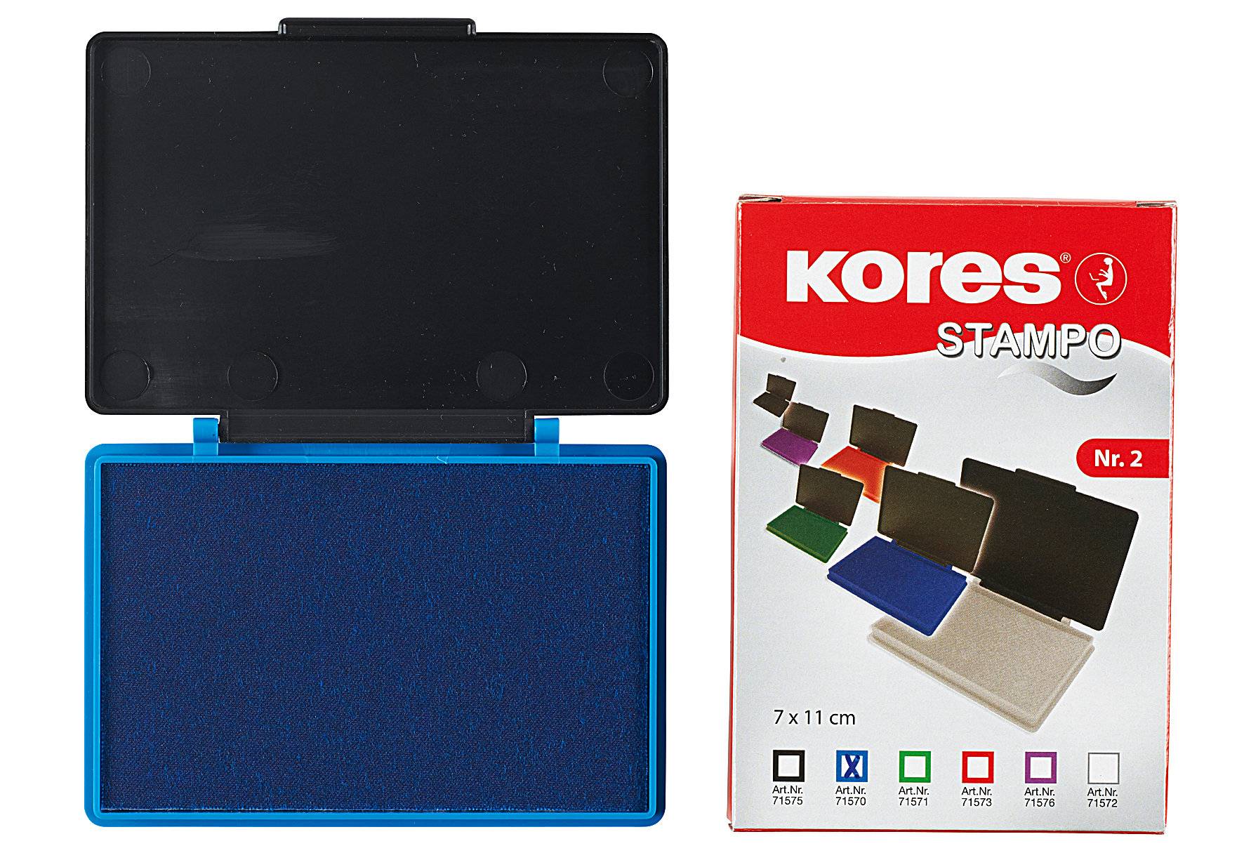 Kores Stempelkissen STAMPO, (B)110 x (T)70 mm, blau (5671600)