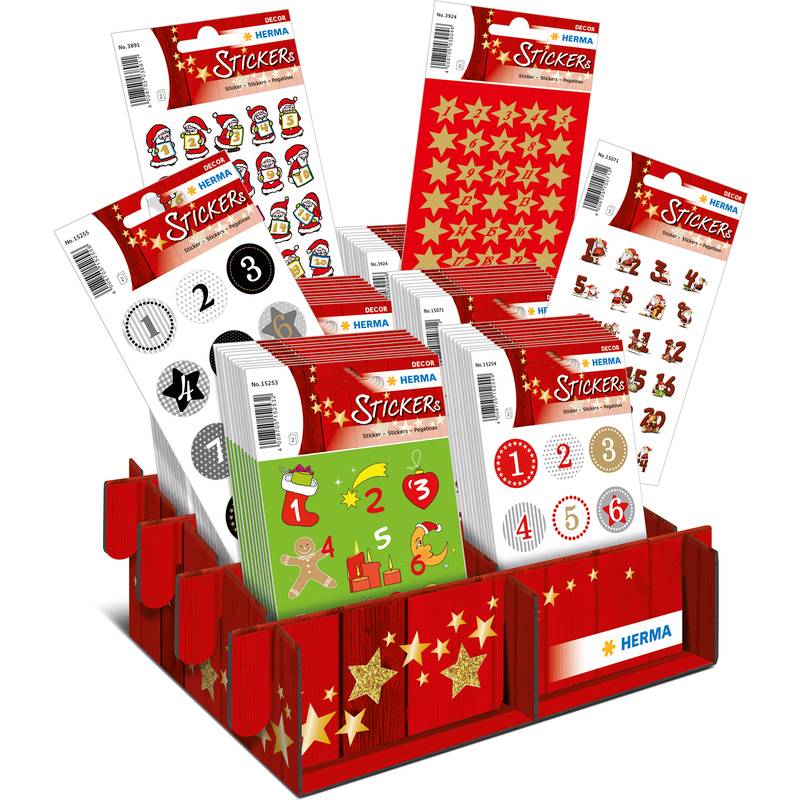 HERMA Weihnachts-Sticker DECOR "Adventskalender", im Display