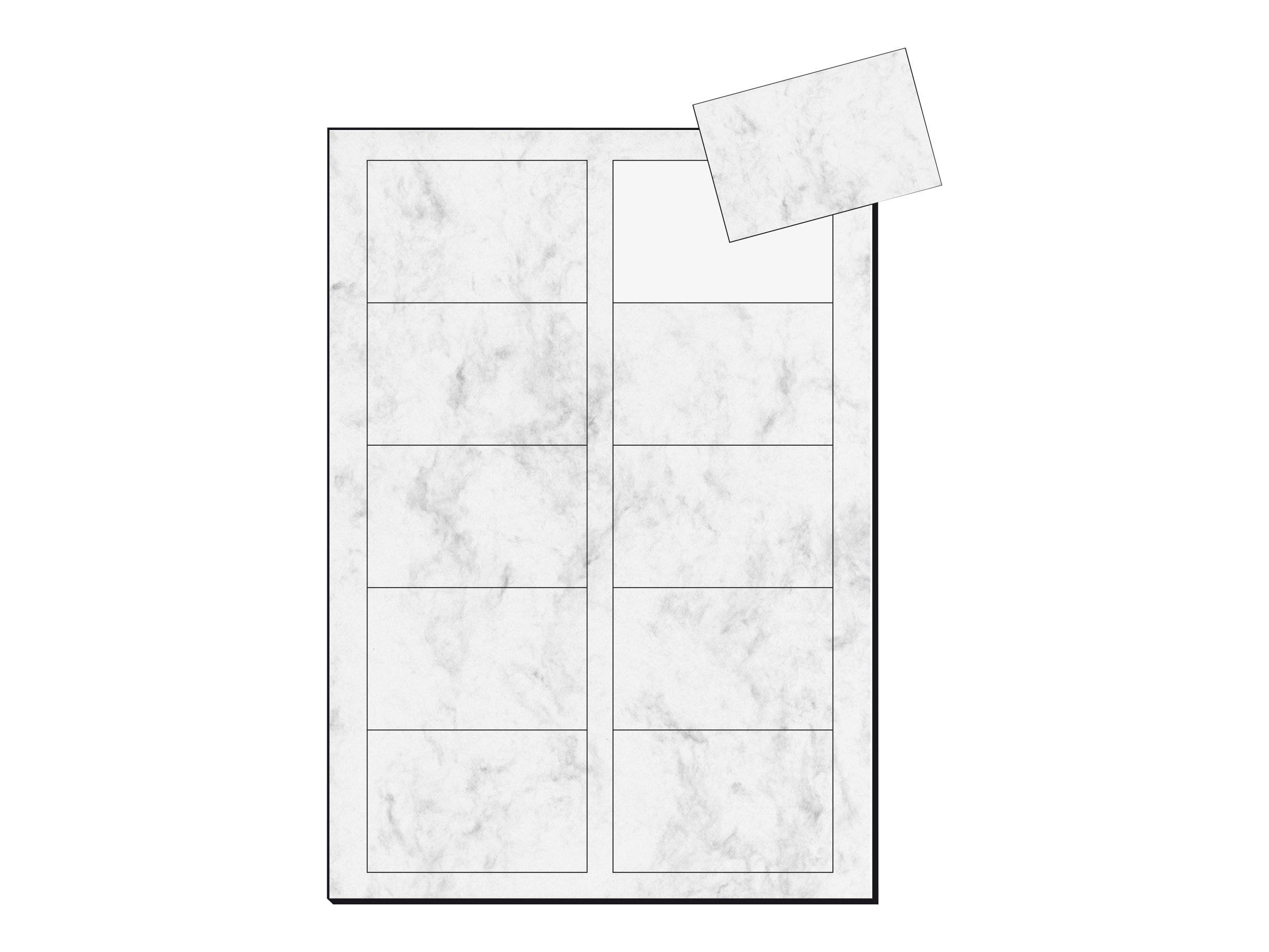 Sigel Business Card 3C DP742 - Marble Gray - 85 x 55 mm - 225 g/m² - 100 Karte(n) (10 Bogen x 10)