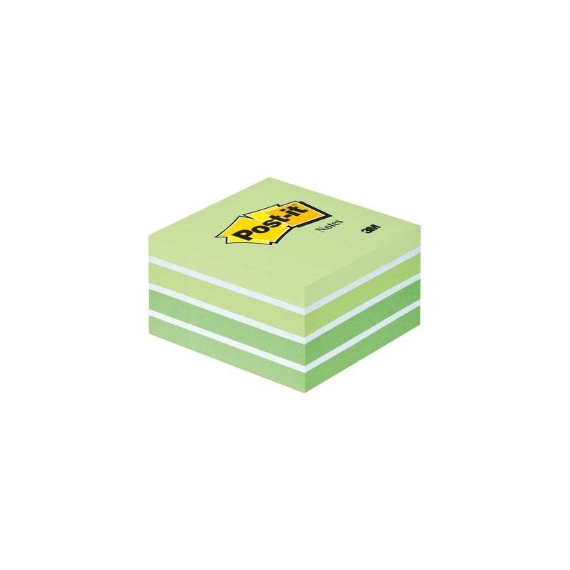 Post-it Haftnotiz-Würfel, 76 x 76 mm, Pastell-Grüntöne