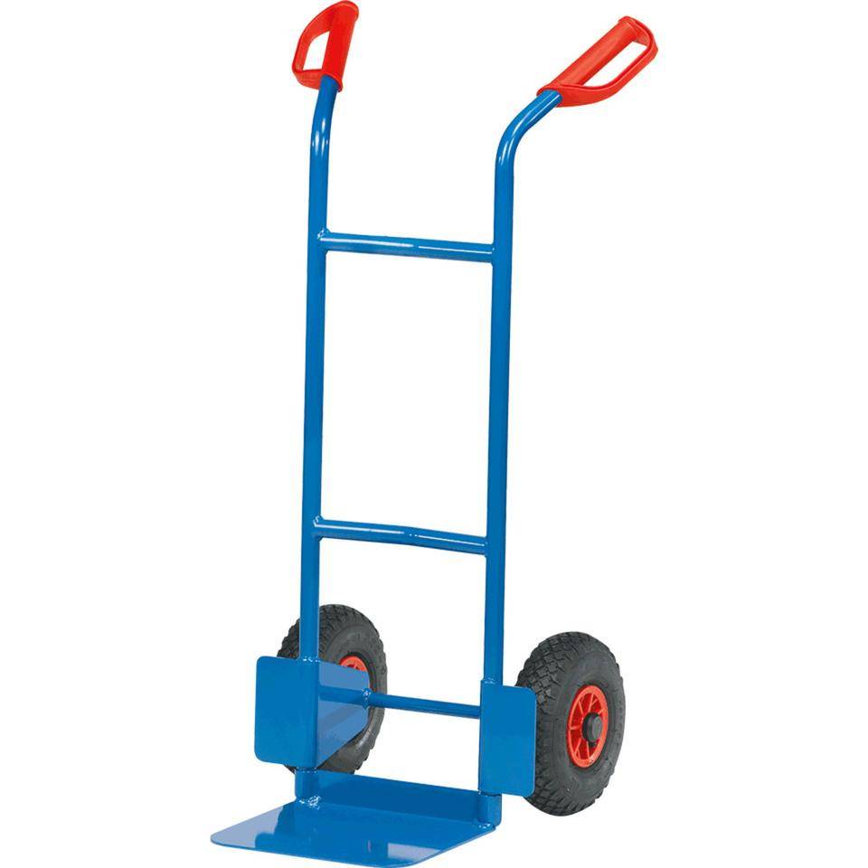 fetra® Stahlrohrkarre, blau, pulverbeschichteter Stahl, Tragkraft 200kg