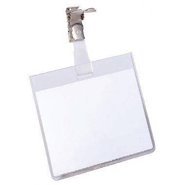 DURABLE Namensschild 90 x 60 mm (B x H) drehbarer Clip transparent 25