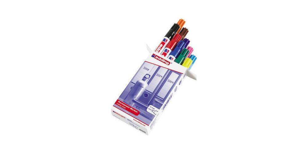 edding Permanentmarker 3000 1,5-3mm farbig sortiert 10 St./Pack.