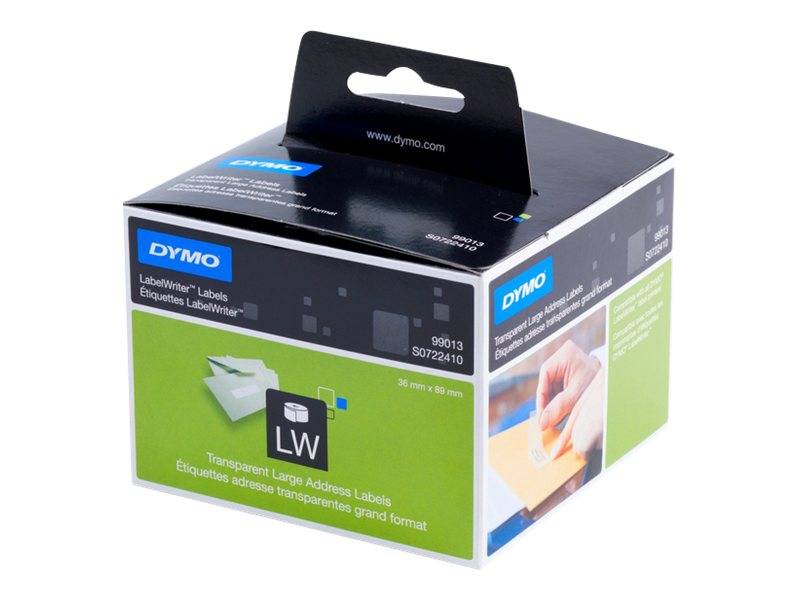 DYMO LabelWriter - Kunststoff - permanenter Klebstoff - durchsichtig - 36 x 89 mm 260 Etikett(en) (1 Rolle(n)