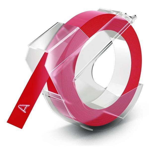 Dymo 3D Prägeband, 9mm x 3m , glänzend rot